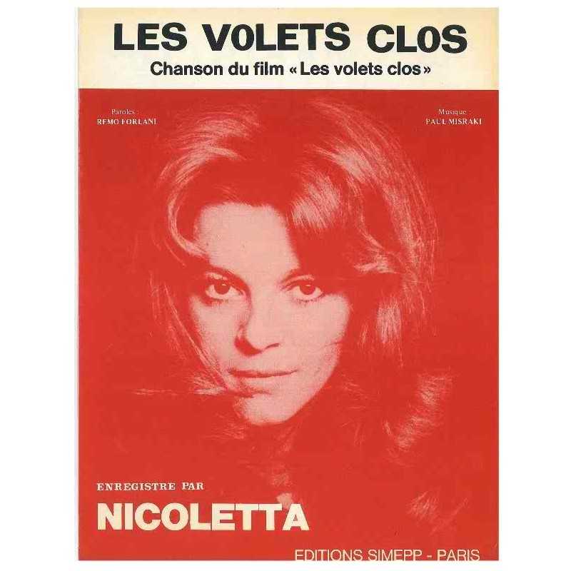 Partition LES VOLETS CLOS Nicoletta PDF