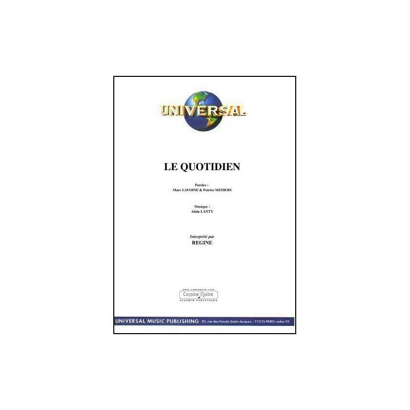 Sheet music LE QUOTIDIEN Régine