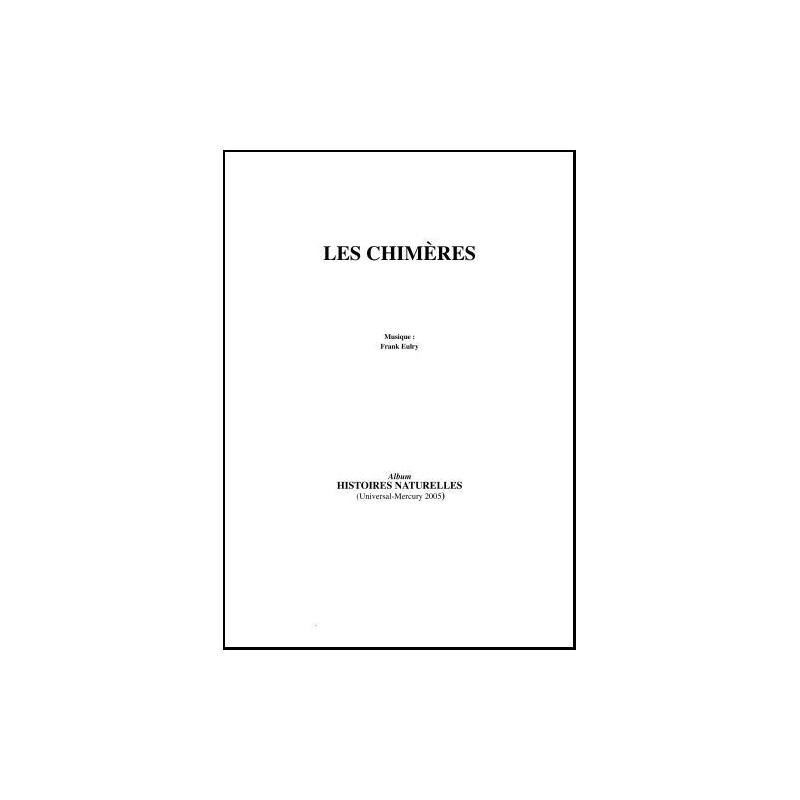 Partition LES CHIMÈRES Nolwenn Leroy