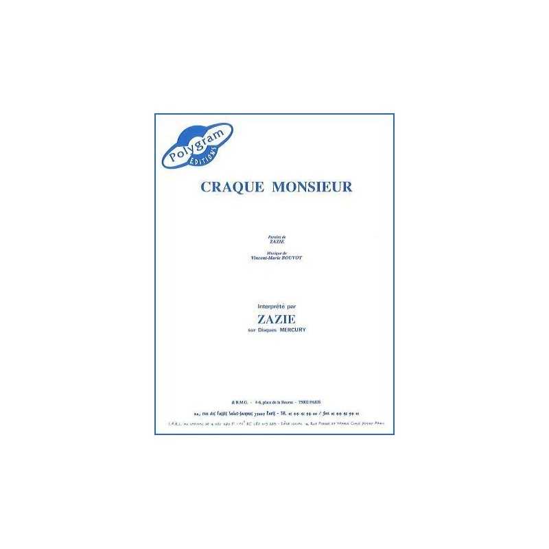 Sheet music CRAQUE MONSIEUR ZAZIE