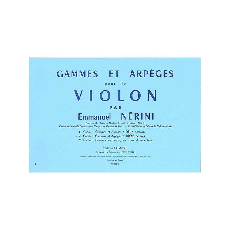 Partition GAMMES ET ARPÈGES VOL.2 (À 3 OCTAVES) Emmanuel NERINI