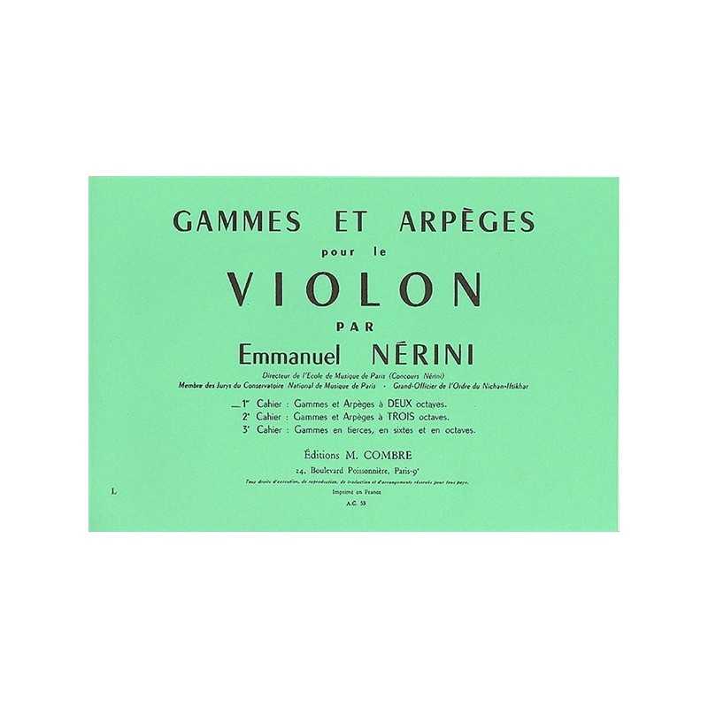 Partition GAMMES ET ARPÈGES VOL.1 (À 2 OCTAVES) Emmanuel NERINI