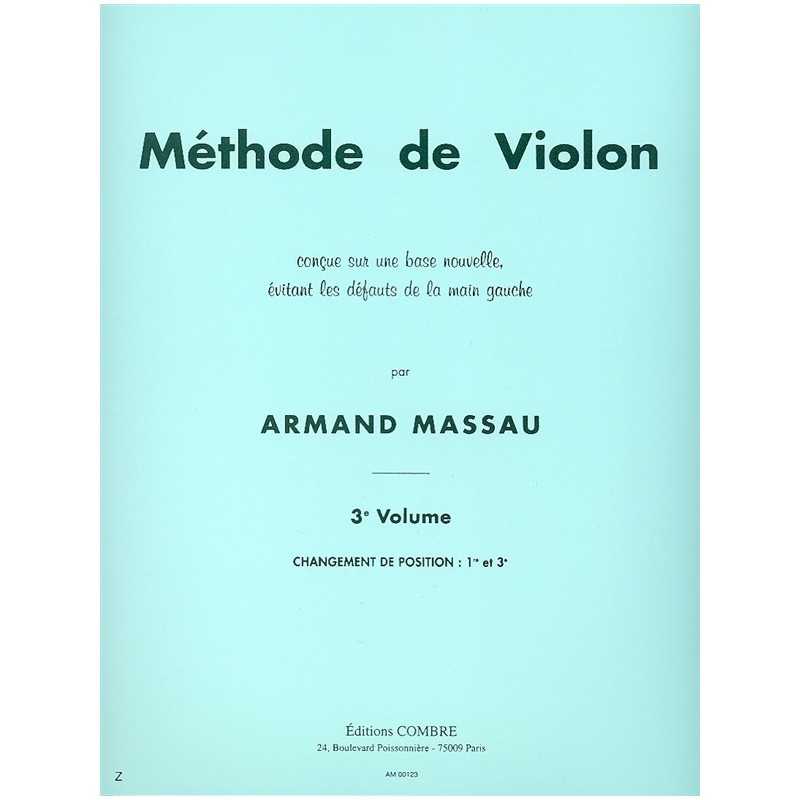 MÉTHODE DE VIOLON VOL.3 (1E ET 3E POSITIONS)