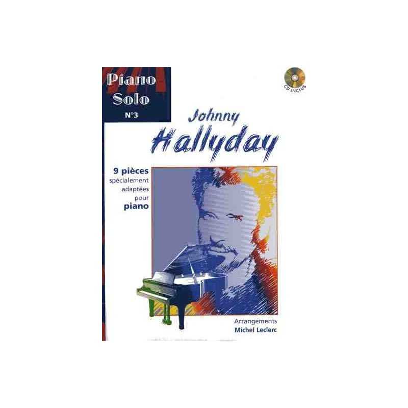 PIANO SOLO N°3 : JOHNNY HALLYDAY (+CD)