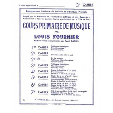 COURS PRIMAIRE DE MUSIQUE CAHIER 3