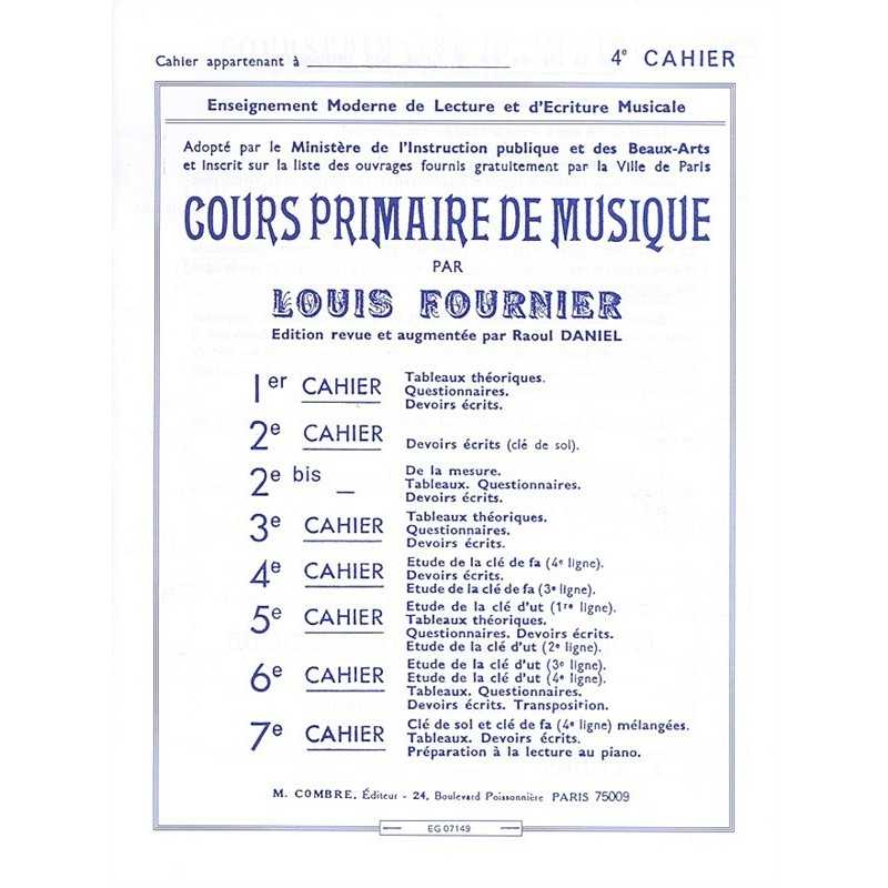 COURS PRIMAIRE DE MUSIQUE CAHIER 4