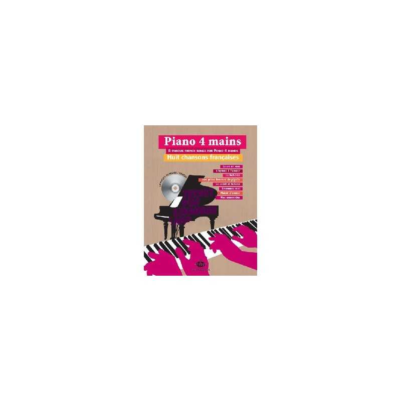 8 CHANSONS FRANÇAISES POUR PIANO 4 MAINS (+CD)