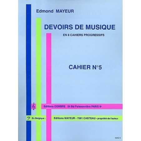 DEVOIRS DE MUSIQUE CAHIER 5