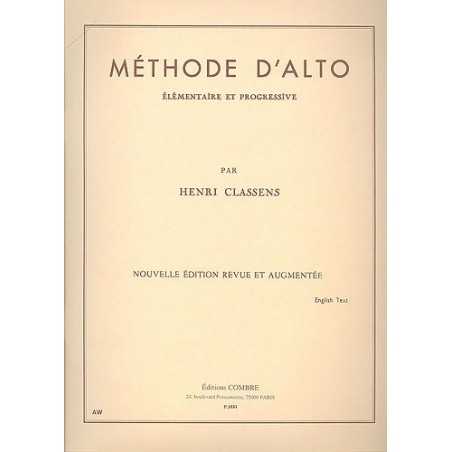 MÉTHODE D'ALTO (ÉLÉMENTAIRE ET PROGRESSIVE)