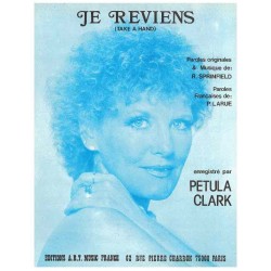 Sheet music JE REVIENS (TAKE A HAND) Petula CLARK
