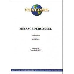 Partition MESSAGE PERSONNEL Michel BERGER Françoise HARDY pdf