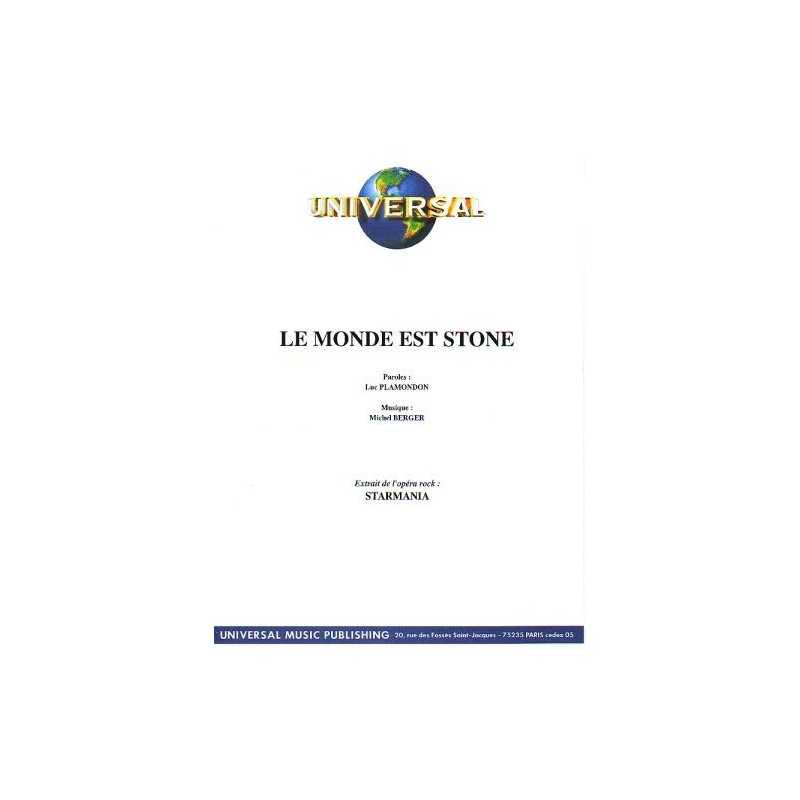 Sheet music LE MONDE EST STONE Starmania