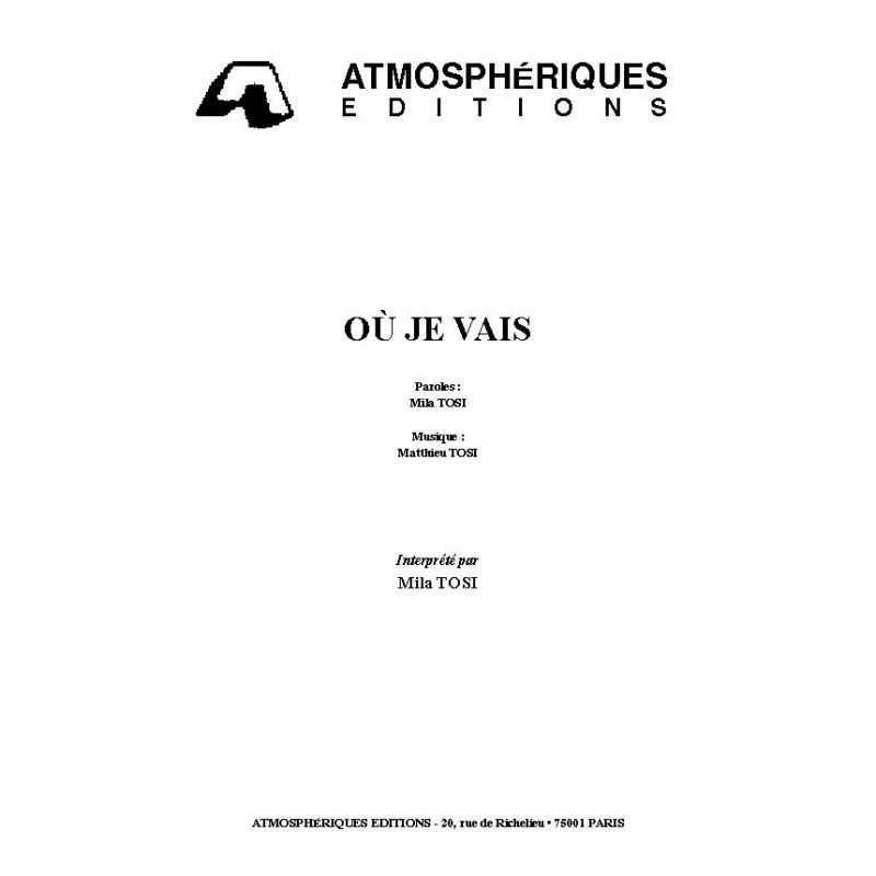 OÙ JE VAIS