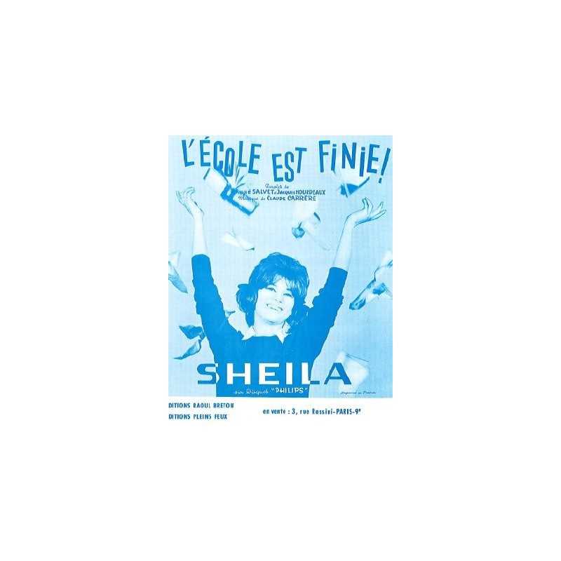 Partition L'ÉCOLE EST FINIE Sheila