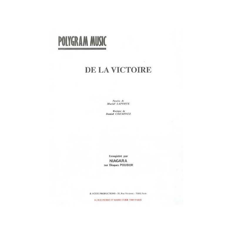 Sheet music DE LA VICTOIRE Niagara