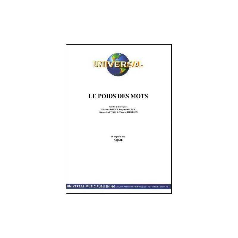LE POIDS DES MOTS