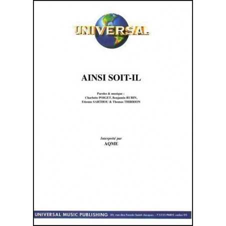 AINSI SOIT-IL
