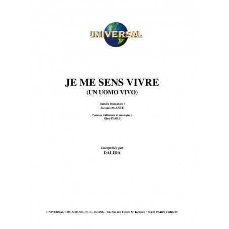 JE ME SENS VIVRE (UN UOMO VIVO)