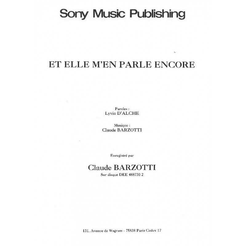ET ELLE M'EN PARLE ENCORE