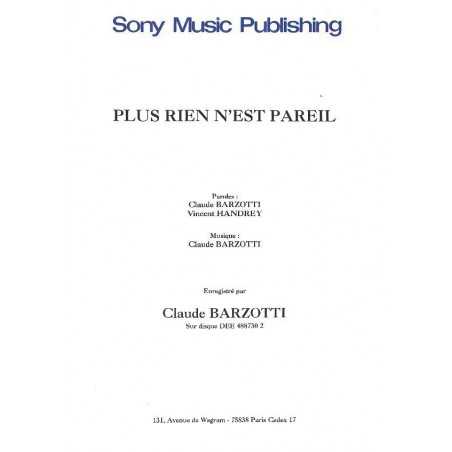 PLUS RIEN N'EST PAREIL