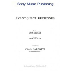 AVANT QUE TU REVIENNES