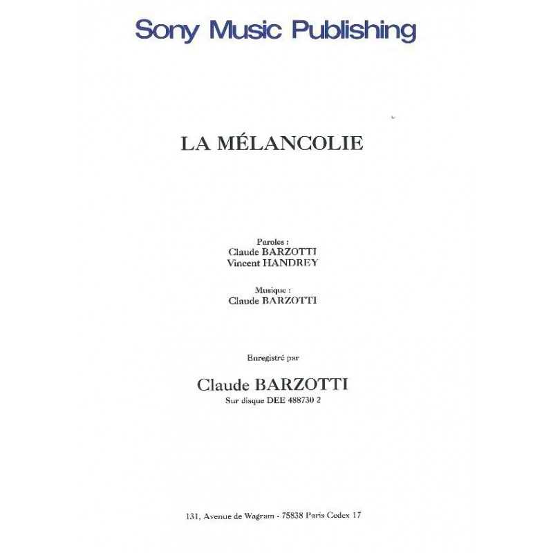 LA MÉLANCOLIE