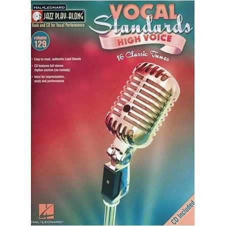 JAZZ PLAY-ALONG VOL.129 - VOCAL STANDARDS HIGH VOICE (+CD)