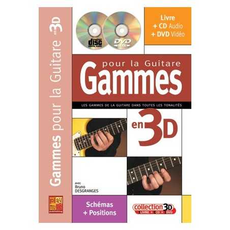 GAMMES POUR LA GUITARE EN 3D (+CD et DVD)
