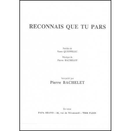 RECONNAIS QUE TU PARS