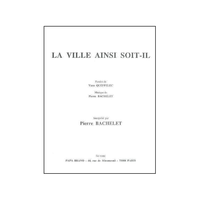 LA VILLE AINSI SOIT-IL