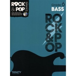 TRINITY COLLEGE LONDON : ROCK & POP EXAMS BASS - GRADE 6 (+CD)