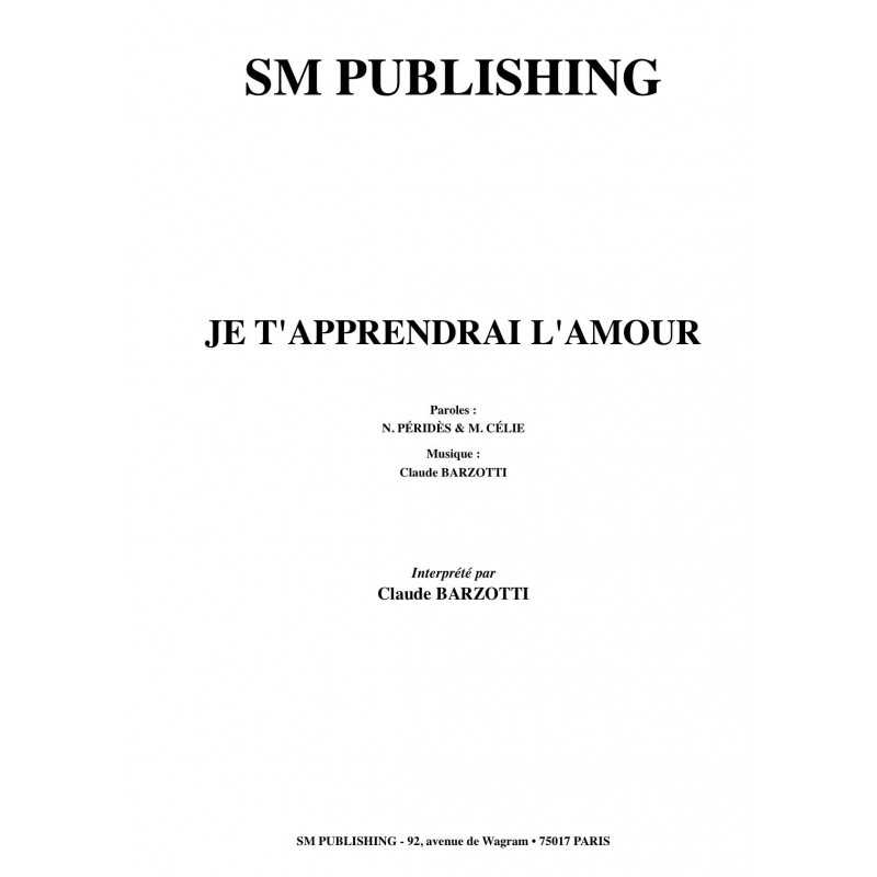 JE T'APPRENDRAI L'AMOUR