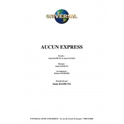 AUCUN EXPRESS Alain BASHUNG partition musique pdf