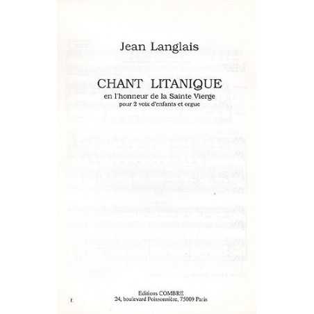 CHANT LITANIQUE (SAINTE VIERGE)
