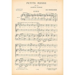 Petite Messe de la Sainte Vierge (3 voix et orgue)
