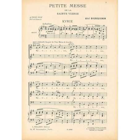 PETITE MESSE DE LA SAINTE VIERGE (3 VOIX ET ORGUE)