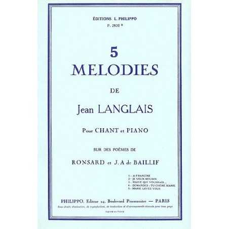 Mélodies (5) sur des poèmes de Ronsard et de Baillif