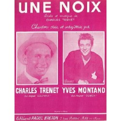Sheet music UNE NOIX Charles Trenet