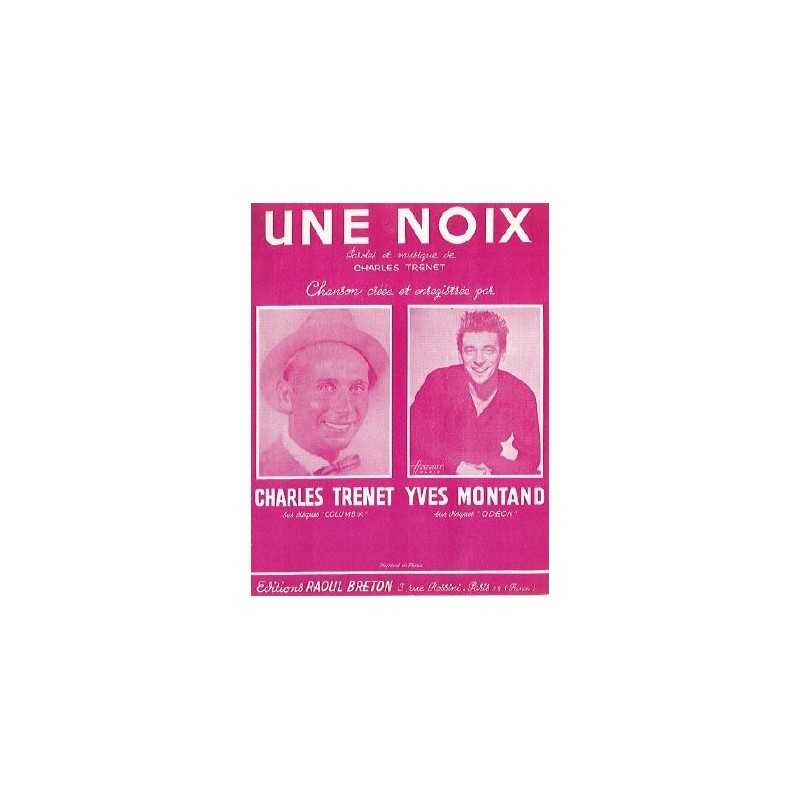 Sheet music UNE NOIX Charles Trenet