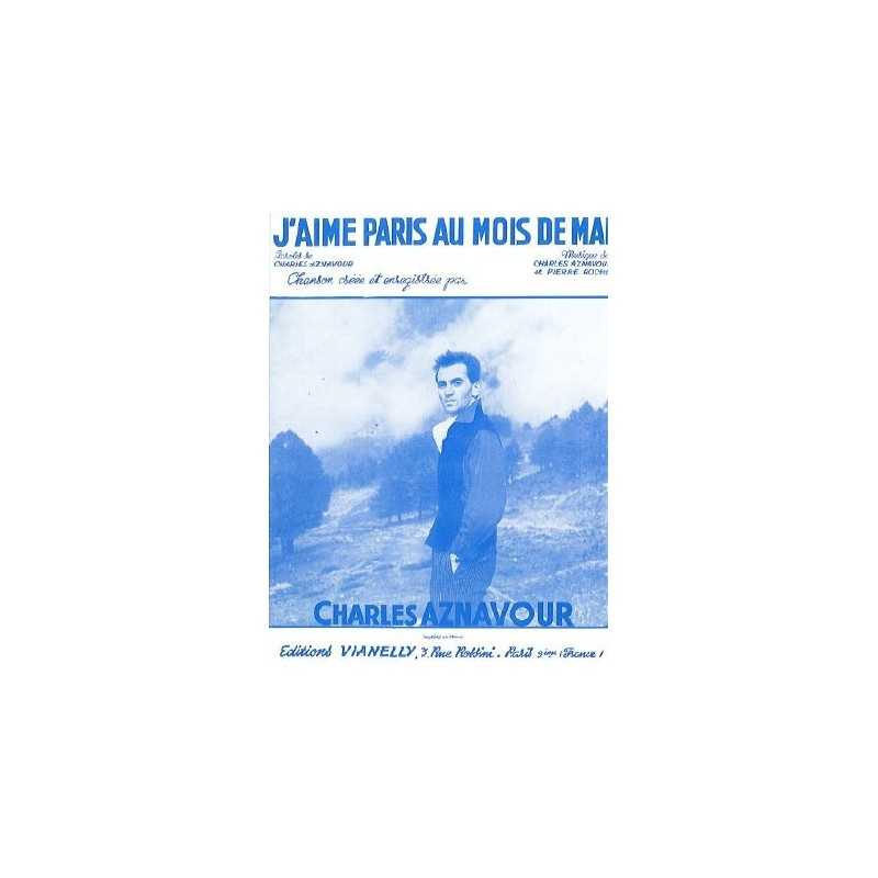 Partition J'AIME PARIS AU MOIS DE MAI Charles Aznavour PDF
