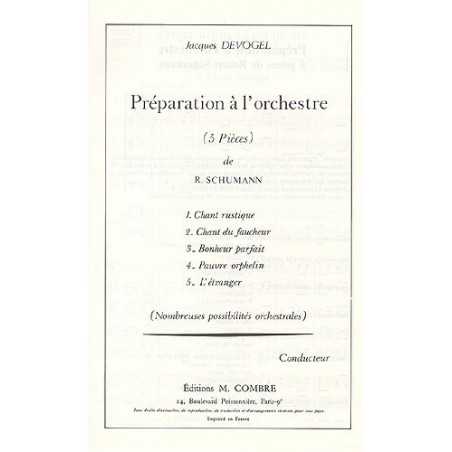 PRÉPARATION À L'ORCHESTRE