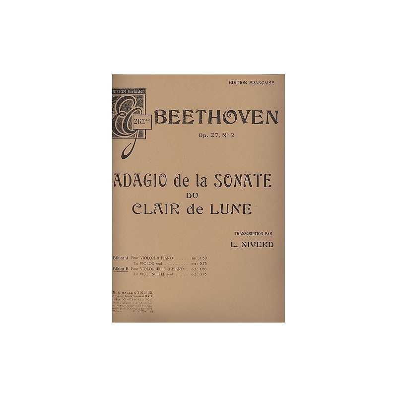 Adagio de la Sonate Op.27 n°2 Clair de lune (violoncelle et piano)