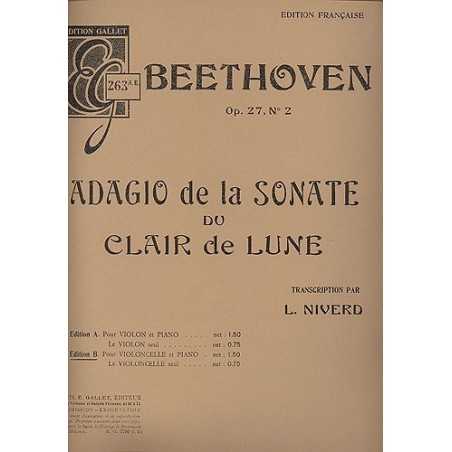Adagio de la Sonate Op.27 n°2 Clair de lune (violoncelle et piano)