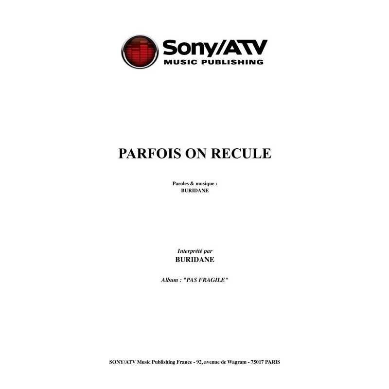 PARFOIS ON RECULE