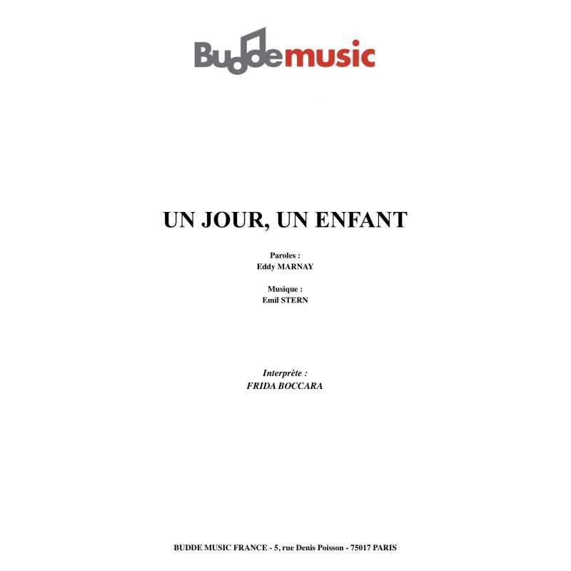 Sheet music UN JOUR UN ENFANT Frida BOCCARA pdf