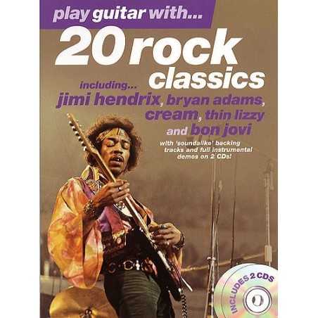 PLAY GUITAR WITH 20 ROCK CLASSICS