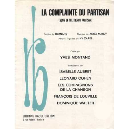 LA COMPLAINTE DU PARTISAN (SONG OF THE FRENCH PARTISAN)
