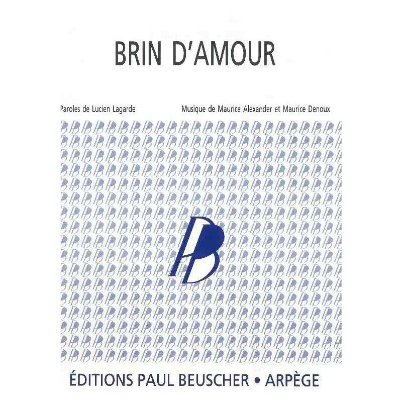 Sheet music BRIN D'AMOUR Lina MARGY