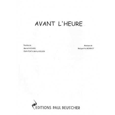 AVANT L'HEURE