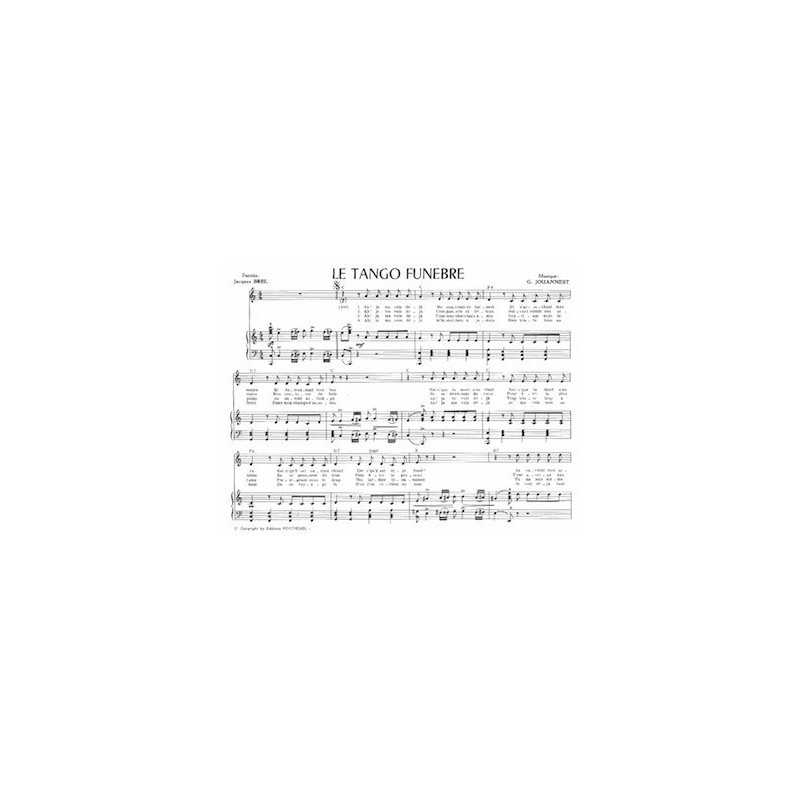 Partition LE TANGO FUNÈBRE Jacques BREL